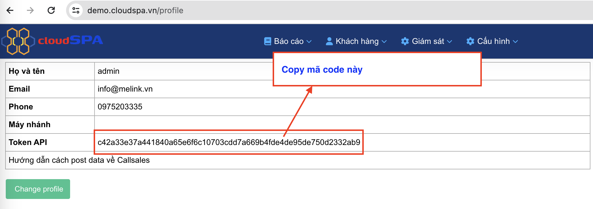 Cách chuyển data từ hệ thống khác qua cloudSpa